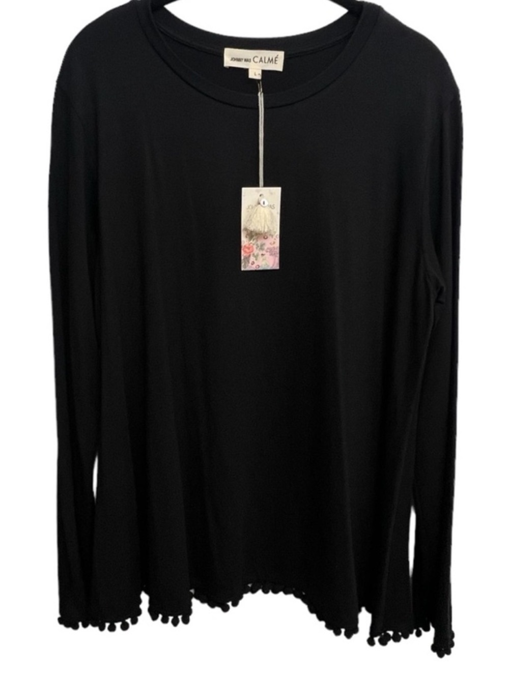 Johnny Was Calme Pom Pom Blouse NWT